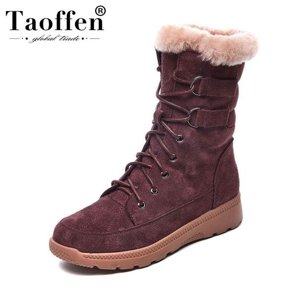 taoffen women real leather fashion plush fur ankle boots keep warm flats daily casual shoe woman cross strap footwear size 35-40, Black
taoffen women real leather fashion plush fur ankle boots keep warm flats daily casual shoe woman cross strap footwear size 35-40, Black
