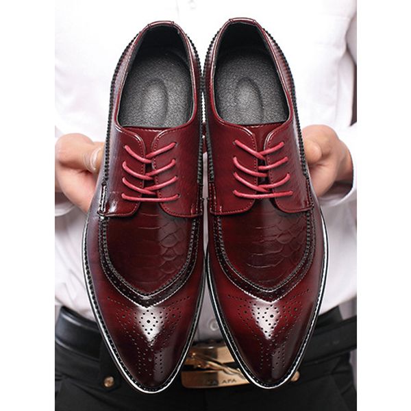 men fashion business casual shoes pointed toe shoes wedding flat dress party lace up shoes, Black
men fashion business casual shoes pointed toe shoes wedding flat dress party lace up shoes, Black