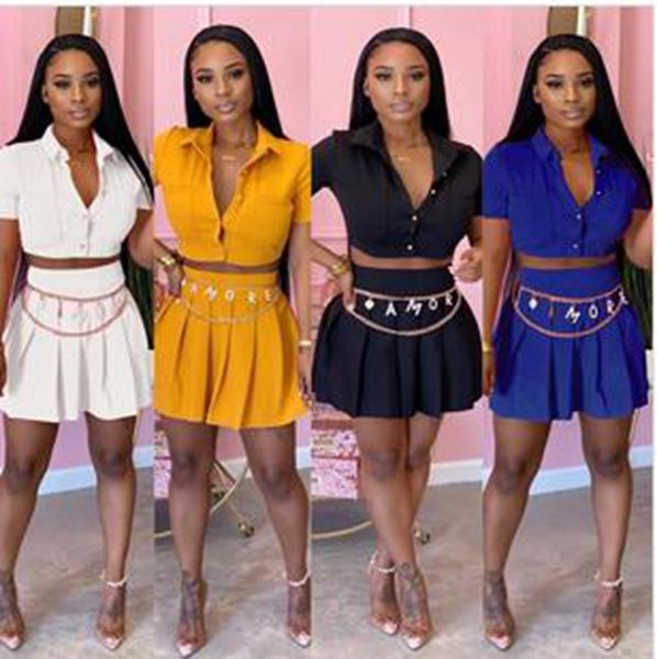 wholesale women's summer 2 two-piece suit short-sleeved shirt nine-point mini pleated skirt party nightclub clothes, White
wholesale women's summer 2 two-piece suit short-sleeved shirt nine-point mini pleated skirt party nightclub clothes, White