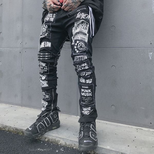men's casual black jeans 2020 men hip hop skinny slim fit zip ripped distressed jeans denim pants vintage long trousers, Blue
men's casual black jeans 2020 men hip hop skinny slim fit zip ripped distressed jeans denim pants vintage long trousers, Blue