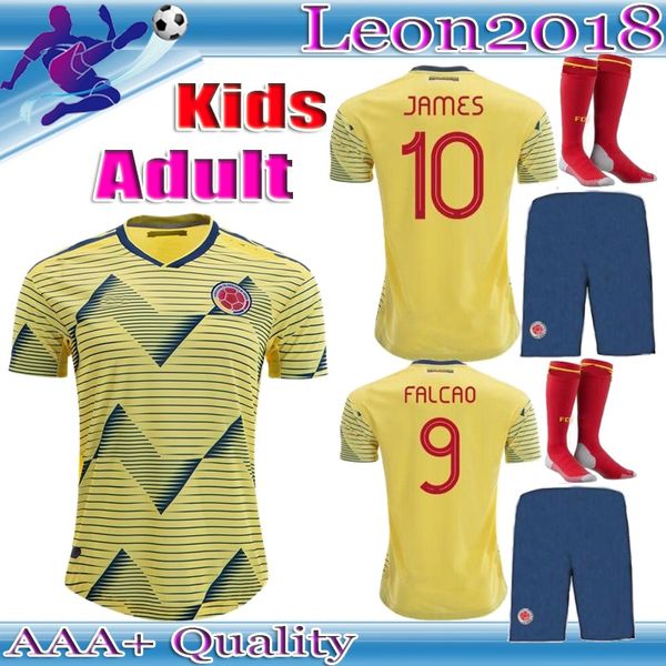 kids kits 19 20 colombia soccer jersey 2019 2020 james falcao cuadrado youth child football jersey shirt camisetas de futbol, Black 
kids kits 19 20 colombia soccer jersey 2019 2020 james falcao cuadrado youth child football jersey shirt camisetas de futbol, Black