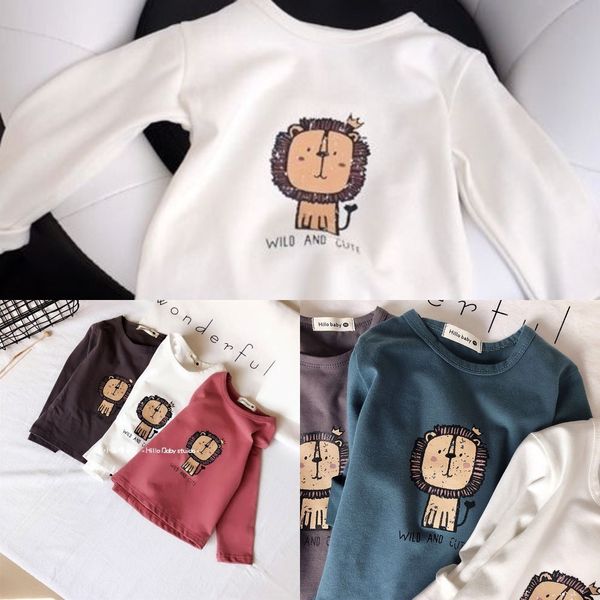 pjsbz 2019 cotton autumn children's cartoon square lion t- boys' and girls' round collar t- shirt base shirt boys' and g, Blue
pjsbz 2019 cotton autumn children's cartoon square lion t- boys' and girls' round collar t- shirt base shirt boys' and g, Blue