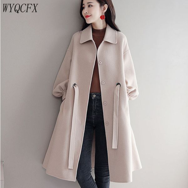 2019 autumn winter women woolen jacket coats korean loose long sleeves ladies overcoat elegant wool coat female w82, Black
2019 autumn winter women woolen jacket coats korean loose long sleeves ladies overcoat elegant wool coat female w82, Black