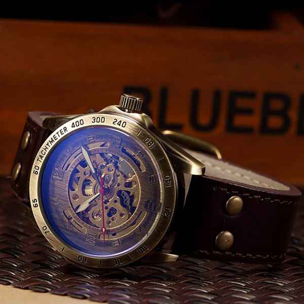 skeleton mechanical watch automatic watch men steampunk bronze transparent automatic mechanical wrist watches clock for men ld, Slivery;brown
skeleton mechanical watch automatic watch men steampunk bronze transparent automatic mechanical wrist watches clock for men ld, Slivery;brown