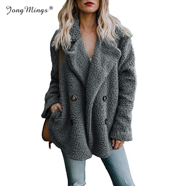12colors double breasted faux fur coat women autumn winter warm teddy coat soft lady plush overcoat pocket casual jacket outwear, Black
12colors double breasted faux fur coat women autumn winter warm teddy coat soft lady plush overcoat pocket casual jacket outwear, Black