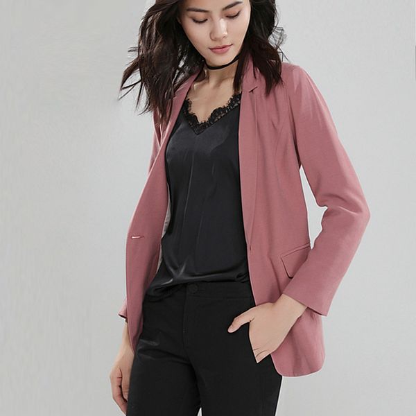 blazers women suit 91% viscose fabric single button long sleeves ladies suit office clothing spring autumn new fashion, White;black