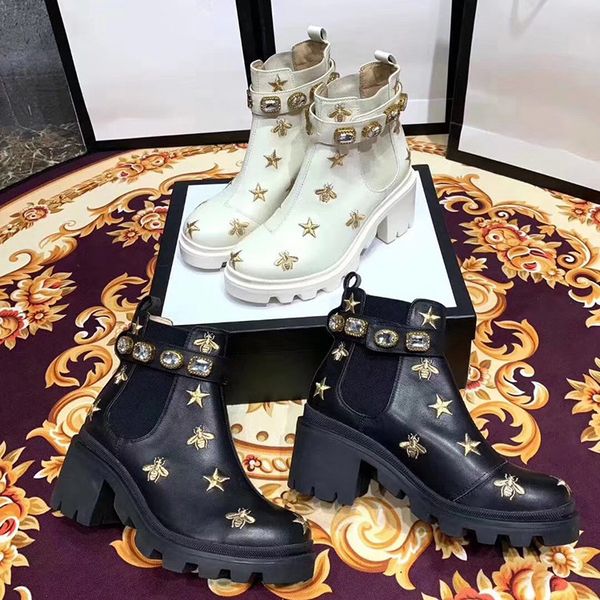 embroidered leather lace ankle boots european dermal lace star embroidered pearl lace short boots with thick heel waterproof table, Black
embroidered leather lace ankle boots european dermal lace star embroidered pearl lace short boots with thick heel waterproof table, Black