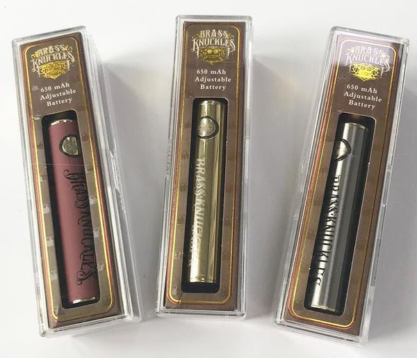 Brass Knuckles Vape Battery 650mAh Gold 900mAh Wooden sliver Variable Voltage Vape Pen With USB Charger Gift Box For 510 Thread Cartridges
Brass Knuckles Vape Battery 650mAh Gold 900mAh Wooden sliver Variable Voltage Vape Pen With USB Charger Gift Box For 510 Thread Cartridges