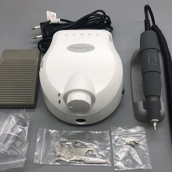 65w marathon-champion ii 35000rpm 37l1 handle strong 210 electric nail drill micro motor grinding machine for nail art tools, Silver
65w marathon-champion ii 35000rpm 37l1 handle strong 210 electric nail drill micro motor grinding machine for nail art tools, Silver