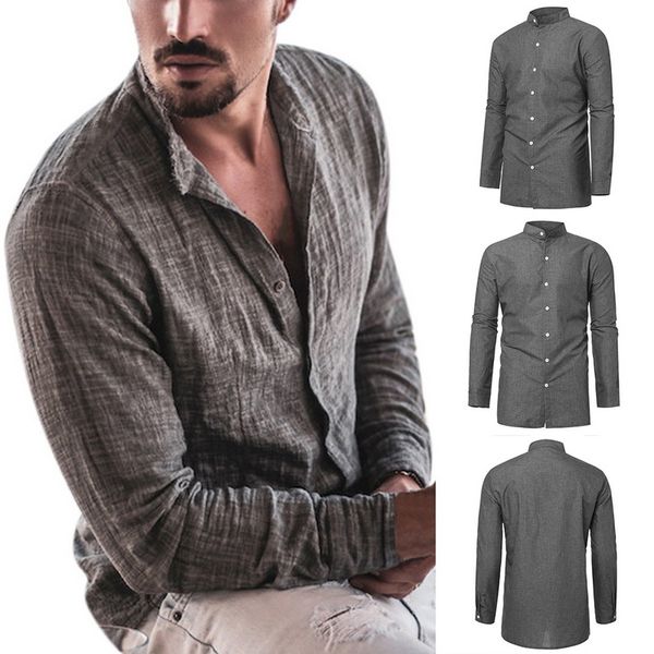 heflashor 2019 long sleeve shirt men solid henley collar shirts dress casual button blouses chemise homme blusa masculina, White;black
heflashor 2019 long sleeve shirt men solid henley collar shirts dress casual button blouses chemise homme blusa masculina, White;black