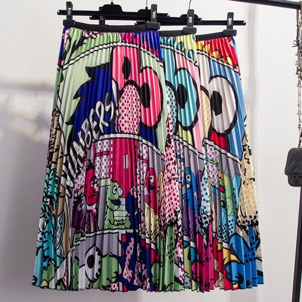 cartoon print pleated women long skirts high waist a-line elastic blue pink skirt for ladies 2019 summer casual female bottoms, Black
cartoon print pleated women long skirts high waist a-line elastic blue pink skirt for ladies 2019 summer casual female bottoms, Black