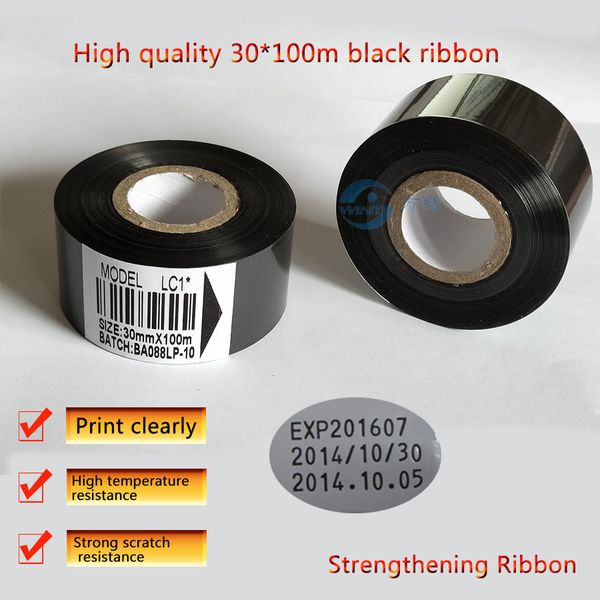 30mm*100m high qualtiy black ribbon for date printing coding machine,stamping ,thermal transfer ribbon for packaging machi
30mm*100m high qualtiy black ribbon for date printing coding machine,stamping ,thermal transfer ribbon for packaging machi