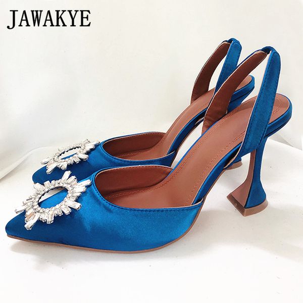 satin party wedding shoes women pointed toe crystal buckle cup heels sandals runway slingback pumps high heels, Black
satin party wedding shoes women pointed toe crystal buckle cup heels sandals runway slingback pumps high heels, Black