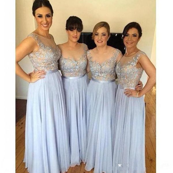 new illusion long bridesmaid dresses sheer lace scoop neckline bridesmaids dress women formal wedding guest gowns, White;pink
new illusion long bridesmaid dresses sheer lace scoop neckline bridesmaids dress women formal wedding guest gowns, White;pink