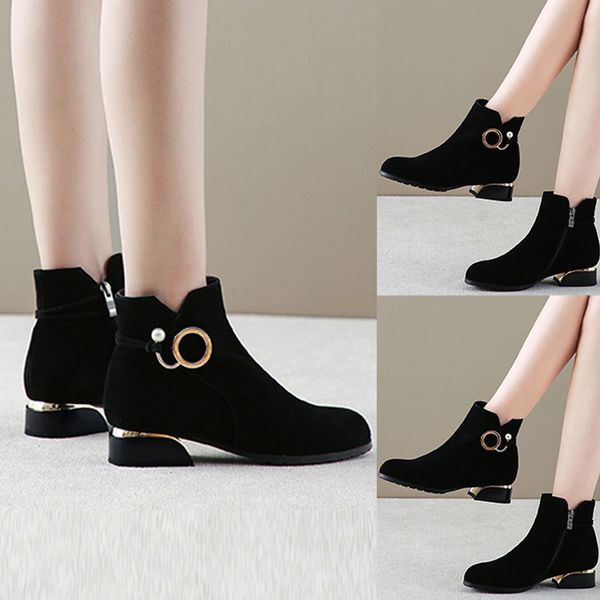 winter warm new women fashion zipper ankle boots student casual large size scrub single boots botas mujer#112935, Black
winter warm new women fashion zipper ankle boots student casual large size scrub single boots botas mujer#112935, Black