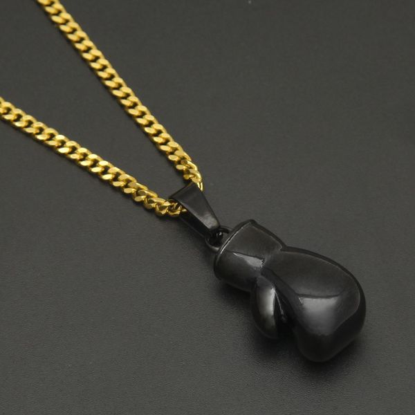 fashion-hop necklace jewelry stainless steel black boxing gloves pendant necklace with 3mm*60cm gold cuban chain, Silver
fashion-hop necklace jewelry stainless steel black boxing gloves pendant necklace with 3mm*60cm gold cuban chain, Silver