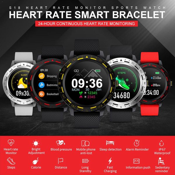s18 full screen touch smart watch ip68 waterproof men sports clock heart rate monitor smartwatch for android phone
s18 full screen touch smart watch ip68 waterproof men sports clock heart rate monitor smartwatch for android phone