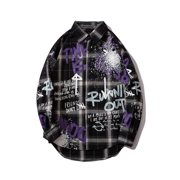 graffiti print harajuku plaid shirts men autumn hip hop hipster dress shirts high street punk rock mens dress long sleeve, White;black
graffiti print harajuku plaid shirts men autumn hip hop hipster dress shirts high street punk rock mens dress long sleeve, White;black