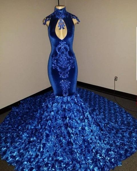 high neck cap sleeves lace mermaid long prom dresses 2019 velvet 3d floral sweep train formal party evening gowns bc1128, Black
high neck cap sleeves lace mermaid long prom dresses 2019 velvet 3d floral sweep train formal party evening gowns bc1128, Black