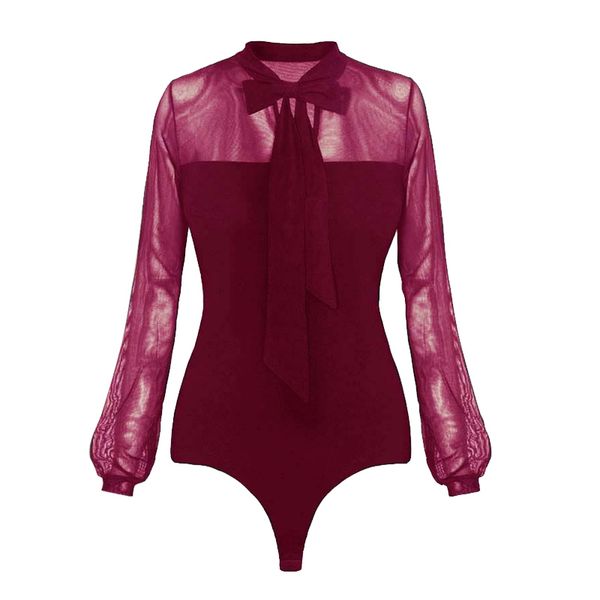 women long sleeved jumpsuit bow lace mesh 1-piece perspective shirt spring summer xin-shipping, Black;white
women long sleeved jumpsuit bow lace mesh 1-piece perspective shirt spring summer xin-shipping, Black;white