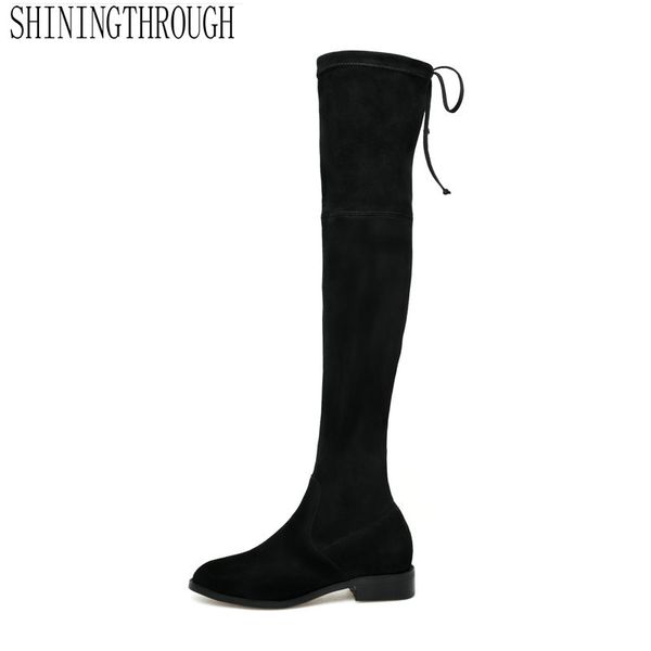 genuine leather women over the knee high boots fashion square high heel women shoes spring autumn ladies casual party shoes, Black
genuine leather women over the knee high boots fashion square high heel women shoes spring autumn ladies casual party shoes, Black