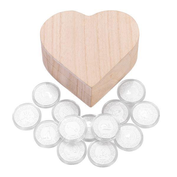 english silver wedding arras unity coins set with heart wood box bridal accessories wedding ceremony arras de boda las harras
english silver wedding arras unity coins set with heart wood box bridal accessories wedding ceremony arras de boda las harras