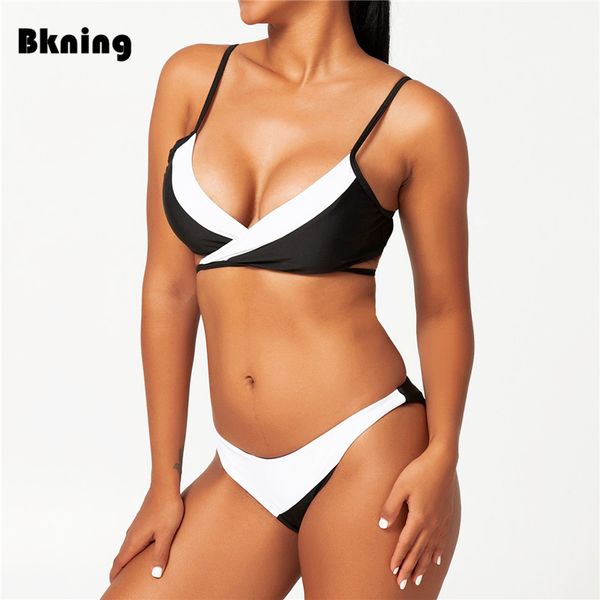 low waist bikini 2020 women mini swimwear 2 piece cross black and white patchwork swimming suit for ladies bandage strapless xl, White;black
low waist bikini 2020 women mini swimwear 2 piece cross black and white patchwork swimming suit for ladies bandage strapless xl, White;black