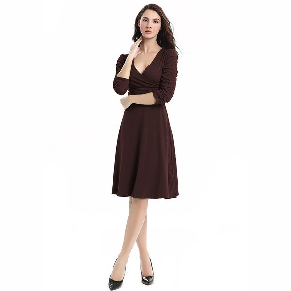 elsvios 2017 summer v-neck casual loose short-sleeved dress solid color a-line dress women pockets dress vestidos 5colors, Black;gray
elsvios 2017 summer v-neck casual loose short-sleeved dress solid color a-line dress women pockets dress vestidos 5colors, Black;gray