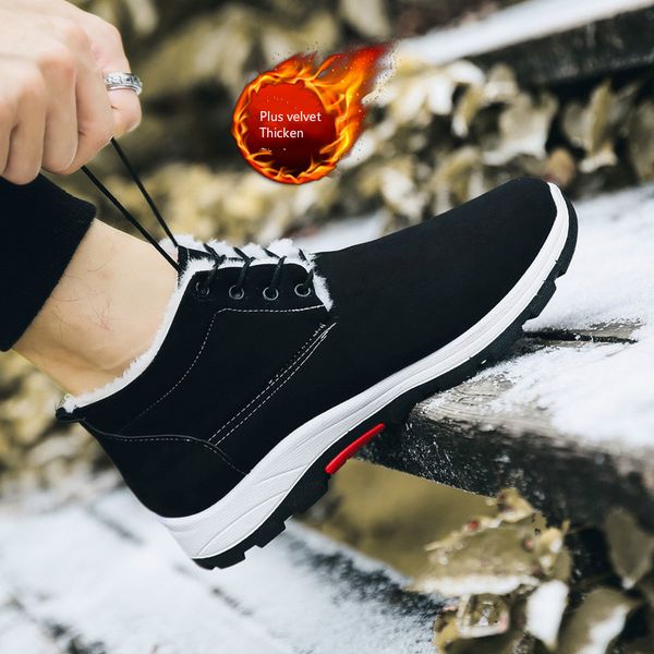 men's snow boots non-slip outdoor men's shoes warm and velvet cotton shoes korean fashion casual sports shoes, Black
men's snow boots non-slip outdoor men's shoes warm and velvet cotton shoes korean fashion casual sports shoes, Black
