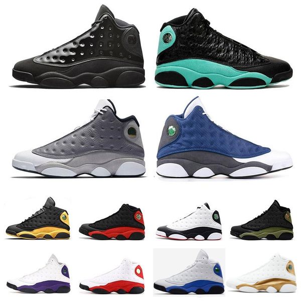 men women new 13s island green basketball shoes jumpman 13 xiii court purple lakers cap and gown hyper royal atmosphere grey sport trainers, White;red
men women new 13s island green basketball shoes jumpman 13 xiii court purple lakers cap and gown hyper royal atmosphere grey sport trainers, White;red