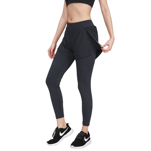 fake two-piece running jogging yoga pants seamless high elastic quick dry legging training tights gym fitness training pants, Black;blue
fake two-piece running jogging yoga pants seamless high elastic quick dry legging training tights gym fitness training pants, Black;blue