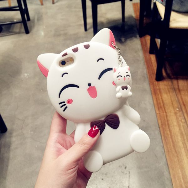 3d cartoon cat silicone phone case for iphone 7 7plus x 6 6s 6plus 5s se 8 8p soft rubber pendant back cover
3d cartoon cat silicone phone case for iphone 7 7plus x 6 6s 6plus 5s se 8 8p soft rubber pendant back cover