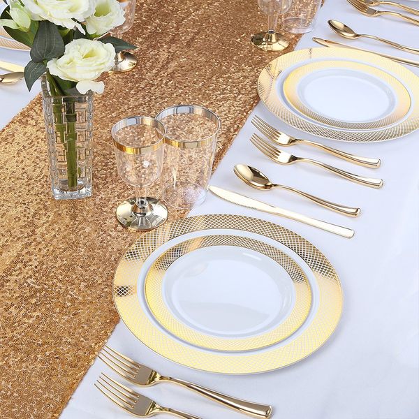 gold plastic forks 7.4inch - disposable plastic gold silverware cutlery-perfect for parties, weddings and catering events
gold plastic forks 7.4inch - disposable plastic gold silverware cutlery-perfect for parties, weddings and catering events