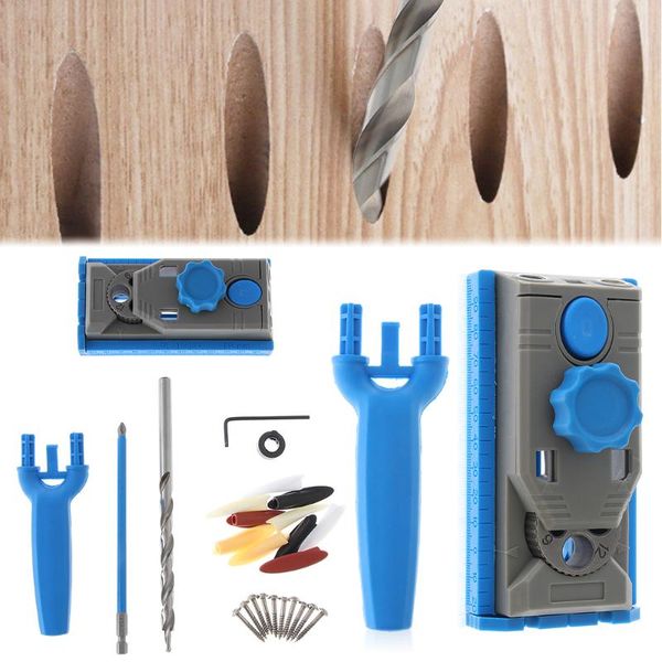 6/8/10/12mm locator hole puncher carpentry tools woodworking pocket hole jig doweling jig vertical oblique drill guide