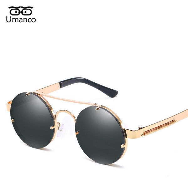 umanco 2019 new cool steampunk spring round sunglasses for women men metal frame pc lens designer trendy brand beach travel gift, White;black
umanco 2019 new cool steampunk spring round sunglasses for women men metal frame pc lens designer trendy brand beach travel gift, White;black