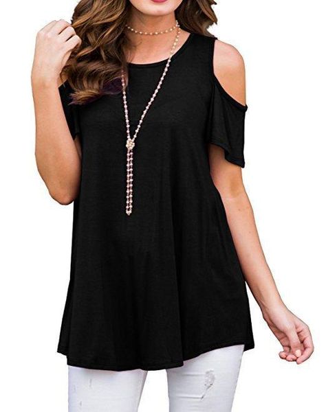 plus size s-2xl women's shorts sleeve casual cold shoulder tunic loose blouse shirts 2020, White
plus size s-2xl women's shorts sleeve casual cold shoulder tunic loose blouse shirts 2020, White