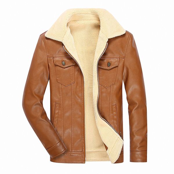 men's leather large size men's motorcycle pu leather men plus velvet leather, Black
men's leather large size men's motorcycle pu leather men plus velvet leather, Black