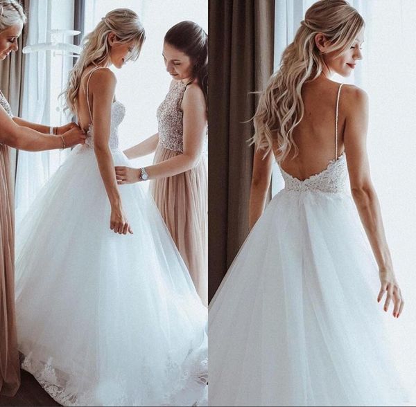 2019 спагетти lace линия свадебные платья тюль backless свадебное платье длина пола платье-де-novia дешевые bc2616, White
2019 спагетти lace линия свадебные платья тюль backless свадебное платье длина пола платье-де-novia дешевые bc2616, White