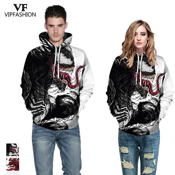 vip fashion 2019 new comic super villain venom killing 3d full printed halloween sweatshirt fashion cosplay party couple hoodies, Black
vip fashion 2019 new comic super villain venom killing 3d full printed halloween sweatshirt fashion cosplay party couple hoodies, Black