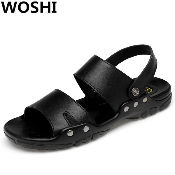 large size 15 16 17 genuine leather sandals men summer breathable brand designer outdoor beach slippers men soft shoes w5 t200420, Black
large size 15 16 17 genuine leather sandals men summer breathable brand designer outdoor beach slippers men soft shoes w5 t200420, Black