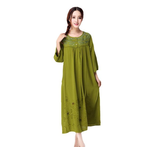 green lady sleepwear flower nightdress long nightgown casual home dressing gown o-neck nightwear cotton negligee sleepshirt, Black;red
green lady sleepwear flower nightdress long nightgown casual home dressing gown o-neck nightwear cotton negligee sleepshirt, Black;red