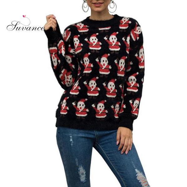 winter christmas office lady knitted o neck sweater patchwork white black print color women loose basic pullover jl-mmy7047
winter christmas office lady knitted o neck sweater patchwork white black print color women loose basic pullover jl-mmy7047