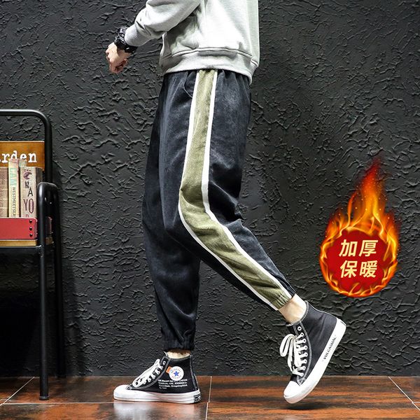 2019 uyuk casual temperament fashion plus-size trend cargo heavy corduroy men's nine-minute trousers streetwear pantalon hombre, Black
2019 uyuk casual temperament fashion plus-size trend cargo heavy corduroy men's nine-minute trousers streetwear pantalon hombre, Black