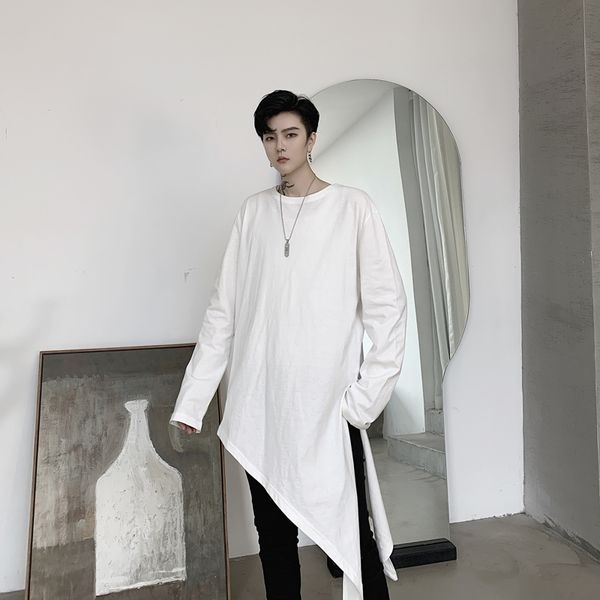men long sleeve slit irregular black white t shirt male japan streetwear hip hop gothic loose casual tshirt tees shirts, White;black
men long sleeve slit irregular black white t shirt male japan streetwear hip hop gothic loose casual tshirt tees shirts, White;black