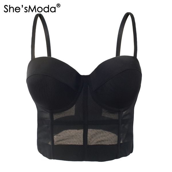 She'smoda Mesh Push Up Bralet Женский корсет Бюстье Бюстгальтер Night Club Party Укороченный топ жиле
She'smoda Mesh Push Up Bralet Женский корсет Бюстье Бюстгальтер Night Club Party Укороченный топ жиле