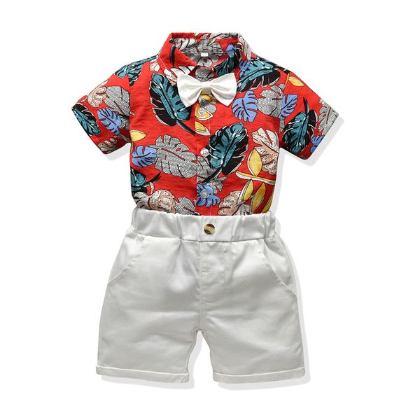 2020 summer boy's clothing new floral bow tie short sleeve lapel shirt shorts set baby casual vacation style clothes cardigan t-shirt 2, White
2020 summer boy's clothing new floral bow tie short sleeve lapel shirt shorts set baby casual vacation style clothes cardigan t-shirt 2, White