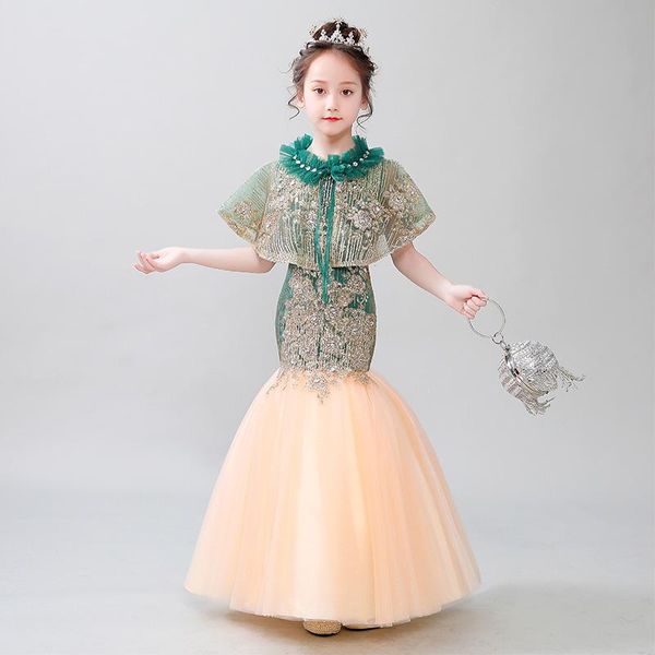 high-end girls dress children princess dresses birthday mermaid gown slim catwalk costume modis kids clothes vestidos y1361, Red;yellow
high-end girls dress children princess dresses birthday mermaid gown slim catwalk costume modis kids clothes vestidos y1361, Red;yellow