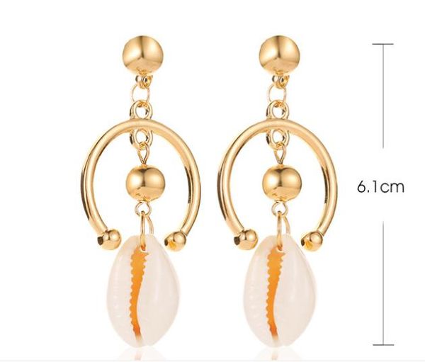 12pairs/lot wholesale nice personality natural conch girls female earrings earrings beach wind long geometry tassel shell charm earrings, Golden 
12pairs/lot wholesale nice personality natural conch girls female earrings earrings beach wind long geometry tassel shell charm earrings, Golden