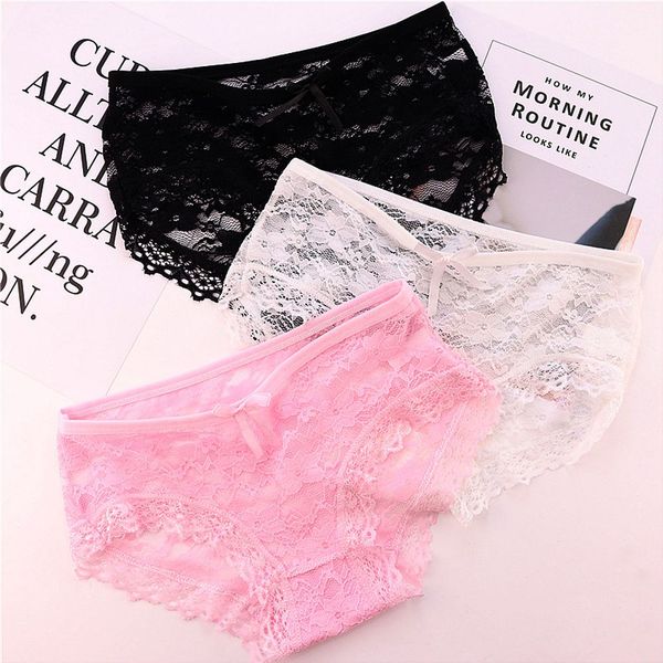 women breathable fashion transparent low waist hollow floral bow full lace briefs women underwear girl panties lingerie, Black;pink
women breathable fashion transparent low waist hollow floral bow full lace briefs women underwear girl panties lingerie, Black;pink