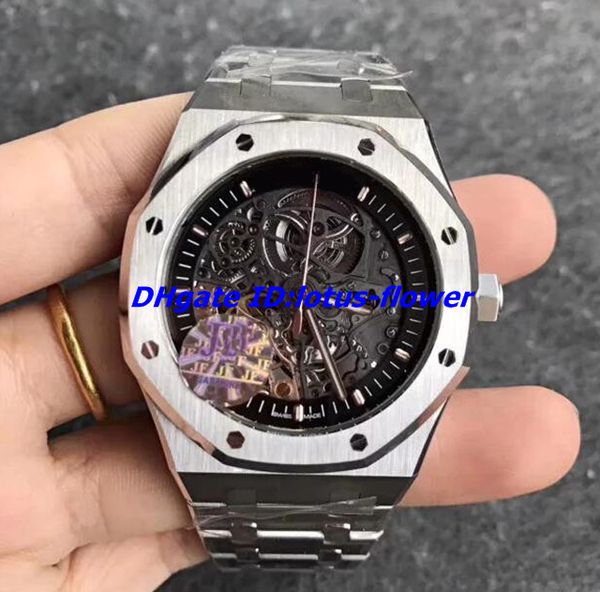 Double balance wheel apphire watche tainle teel black dial 15407 watch 41mm men wri twatch
Double balance wheel apphire watche tainle teel black dial 15407 watch 41mm men wri twatch